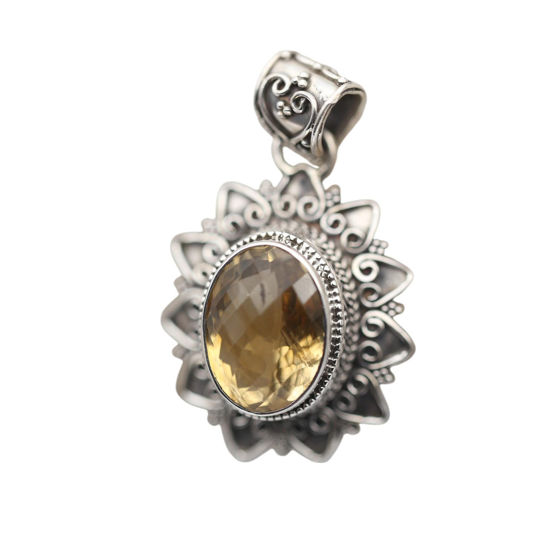 925 Sterling Silver Yellow Onyx Pendant Necklace, Fashion pendent, Victorian Pendent, Unique Pendent, Boho Pendant, Mothers day gift