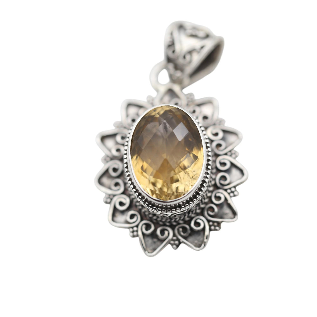 925 Sterling Silver Yellow Onyx Pendant Necklace, Fashion pendent, Victorian Pendent, Unique Pendent, Boho Pendant, Mothers day gift